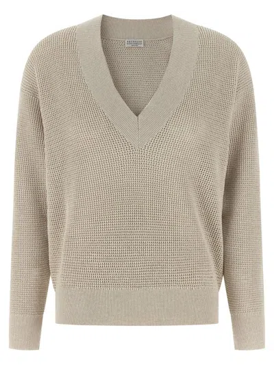 BRUNELLO CUCINELLI BRUNELLO CUCINELLI OPENWORK SWEATER