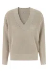 Brunello Cucinelli Openwork Sweater Sweaters And Cardigans Beige In Neutral