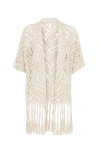 Brunello Cucinelli Opera Dazzling Macramé Cardigan In Natural