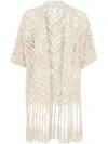 Brunello Cucinelli Opera Macramé Cardigan In Neutrals