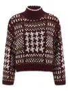 Brunello Cucinelli Mock-neck Nordic Cashmere Sweater In Brown