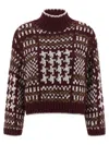 Brunello Cucinelli Mock-neck Nordic Cashmere Sweater In Brown