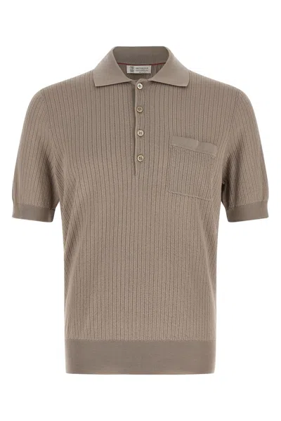 Brunello Cucinelli Operated Coast Shirt Polo Beige In Brown