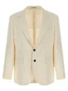 Brunello Cucinelli Operated Stripe Blazer In Neutral