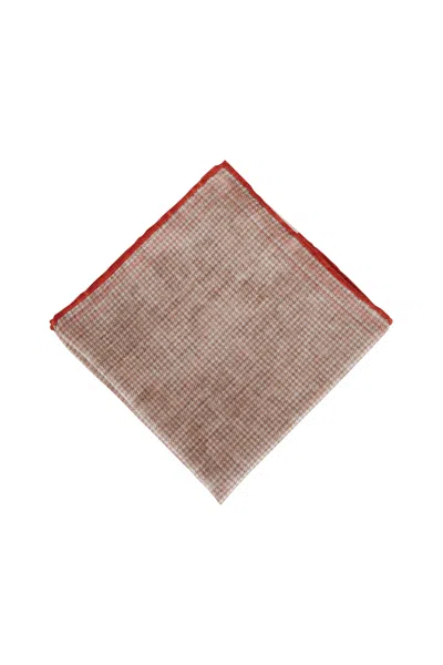 Brunello Cucinelli Paisley-print Silk Pocket Square In Beige