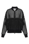 Brunello Cucinelli Organza Bomber Jacket Casual Jackets And Parka