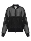 Brunello Cucinelli Organza Bomber Jacket Casual Jackets And Parka In Black