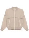 Brunello Cucinelli Cotton Organza Bomber Jacket In Nude