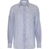 Brunello Cucinelli Organza Shirt In Azure