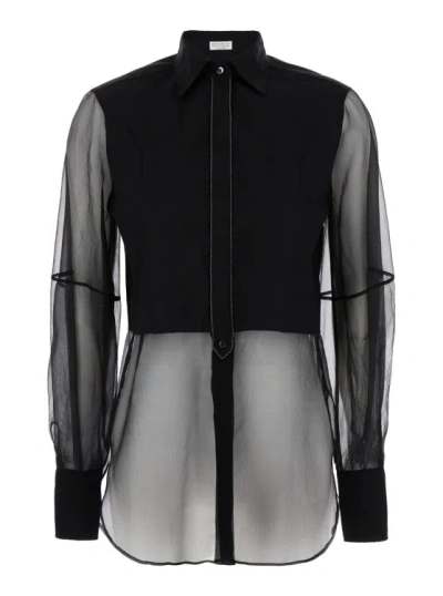 BRUNELLO CUCINELLI BRUNELLO CUCINELLI ORGANZA SHIRT