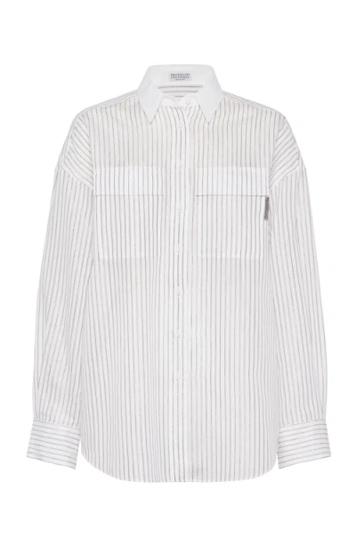 BRUNELLO CUCINELLI BRUNELLO CUCINELLI ORGANZA SHIRT