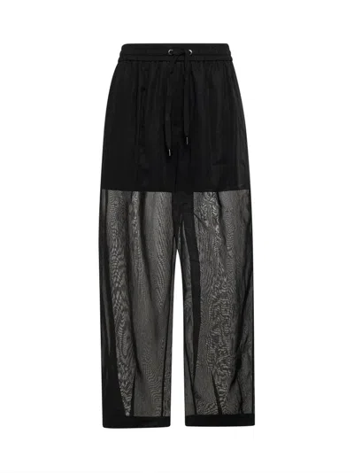 Brunello Cucinelli Black Organza Track Trousers