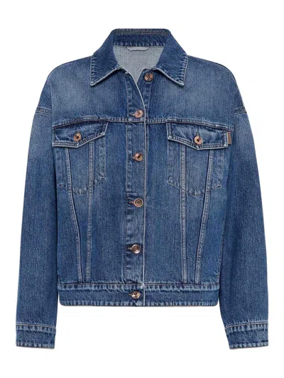 Brunello Cucinelli Outerwear In Blue