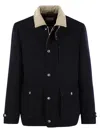 BRUNELLO CUCINELLI BRUNELLO CUCINELLI OUTERWEAR IN BEAVER DOUBLE WOOL WITH CORDUROY INSERTS