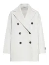 Brunello Cucinelli Monili Bead-embellished Peacoat In Light Grey