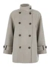 Brunello Cucinelli Hand-finished Caban Jacket In Nude