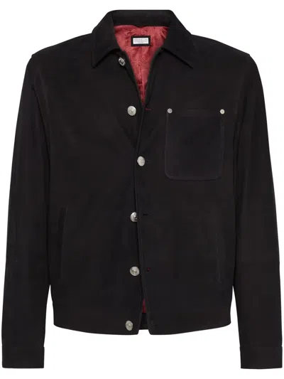 Brunello Cucinelli Outerwear Shirt-style Jacket In Black