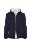 Brunello Cucinelli Membranated Nylon Jacket With Logo And Hood