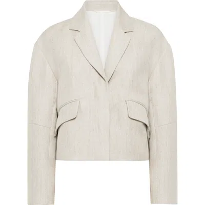 Brunello Cucinelli Outerwear With Monili In Cool Beige