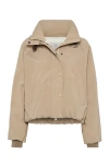 Brunello Cucinelli Long-sleeve Down Jacket In Walnut