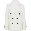 Brunello Cucinelli Linen And Cotton Caban In White