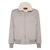 Brunello Cucinelli Cashmere Beaver Bomber Jacket In Gray