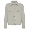 Brunello Cucinelli Structured Denim Jacket With Soft Finish In Beige