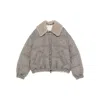 Brunello Cucinelli Wool-blend Down Jacket In Gray