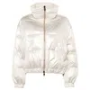 Brunello Cucinelli Reversible Down Jacket With High Collar In White