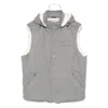 Brunello Cucinelli Grey Cotton Down Jacket In Gray