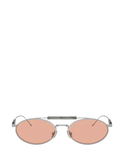 Brunello Cucinelli Oval-frame Sunglasses In Silver