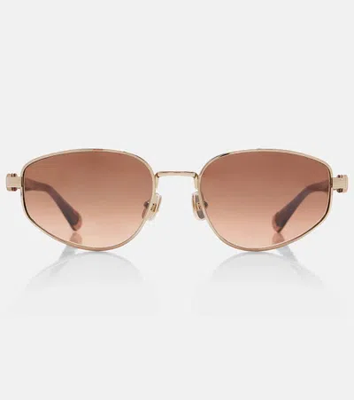 Brunello Cucinelli Ovale Sonnenbrille In Brown
