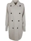 Brunello Cucinelli Over Peacoat Overcoat Clothing In Gray