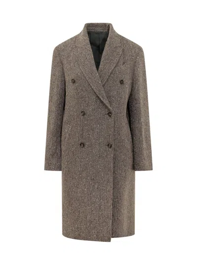 Brunello Cucinelli Overcoat In Gray