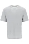 BRUNELLO CUCINELLI OVERLAPPED-EFFECT T-SHIRT IN LINEN AND COTTON