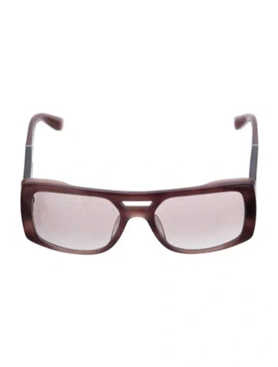 Pre-owned Brunello Cucinelli Oversize Gradient Sunglasses In Burgundy