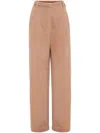 Brunello Cucinelli Garment-dyed Wide-leg Jeans In Brown