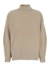 Brunello Cucinelli Cashmere Turtleneck Sweater In Beige