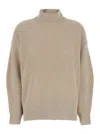 Brunello Cucinelli Cashmere Turtleneck Sweater In Beige