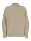 Brunello Cucinelli Cashmere Turtleneck Sweater In Beige