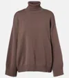 Brunello Cucinelli Cashmere Turtleneck Sweater In Brown