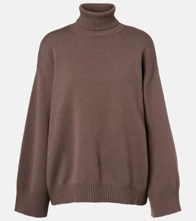 Brunello Cucinelli Cashmere Turtleneck Sweater In Brown