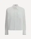 Brunello Cucinelli White Shirt With Classic Collar And Front Pockets In Cotton Woman