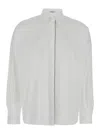 Brunello Cucinelli Oversized White Shirt With Monile Detail In Cotton Blend Woman