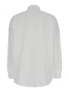 Brunello Cucinelli Oversized White Shirt With Monile Detail In Cotton Blend Woman In White