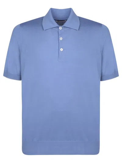 Brunello Cucinelli Oxford Blue Polo Shirt