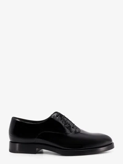 Brunello Cucinelli Oxford Patent Leather Lace-up In Black