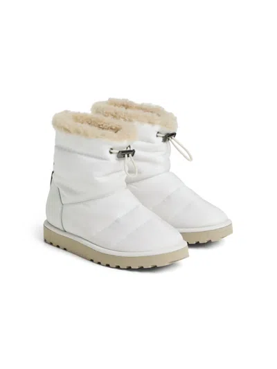 Brunello Cucinelli Kids' Padded Ankle Boots In White
