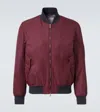 Brunello Cucinelli Padded Bomber Jacket In Burgundy