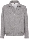 Brunello Cucinelli Bomber Jacket With Padding In Grey